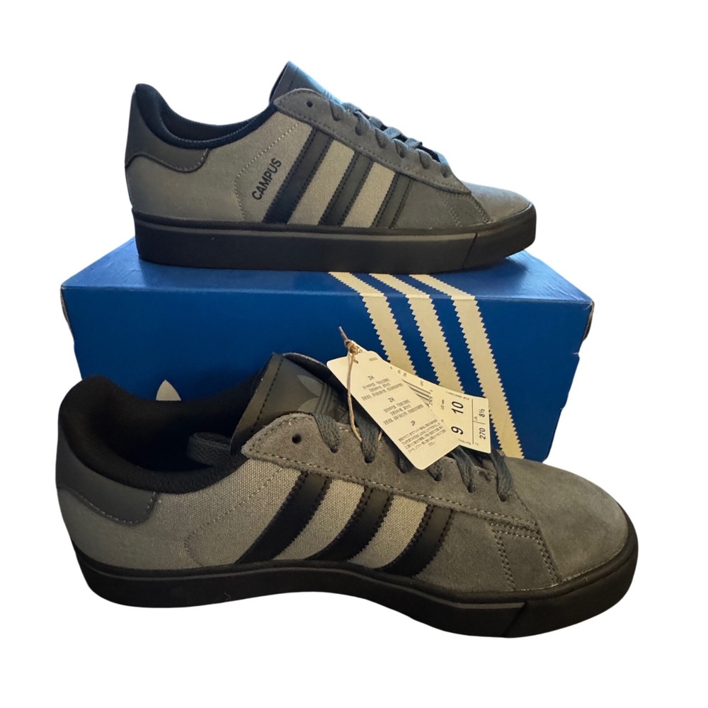 Adidas Campus Vulc Grey Five / Core Black Men 9 New WM 10 - Picture 5 of 10